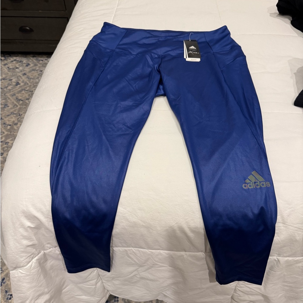 Adidas Zoe Saldana Collection Leggings in Cobalt Blue